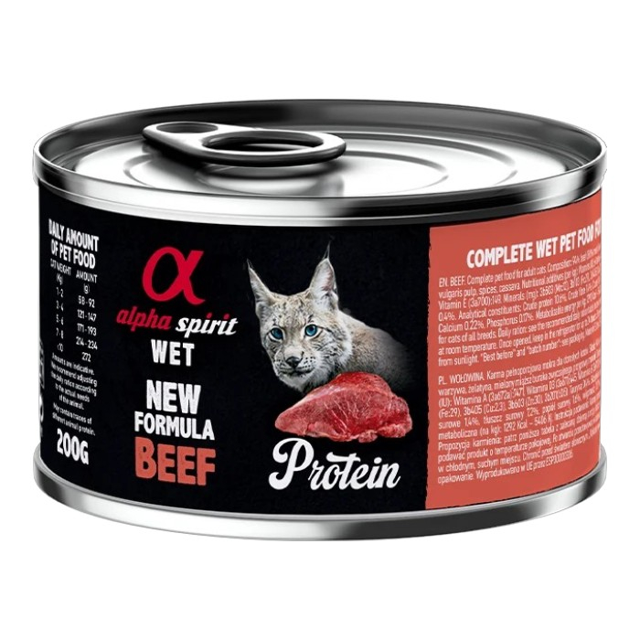 Alpha Spirit Wet New Formula Beef Protein govedina pašteta hrana za mačke 200g