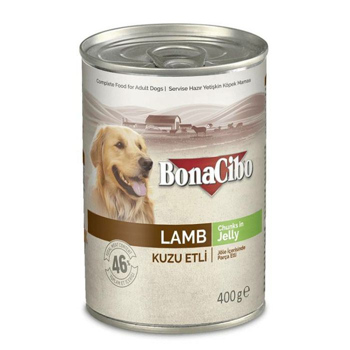 BonaCibo Chunks in Jelly Lamb - janjetina hrana za pse 400g