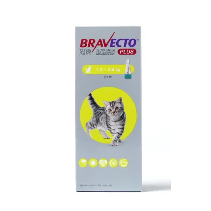 Bravecto Plus zaštita za mačke težine 1,2-2,8kg - 112,5mg