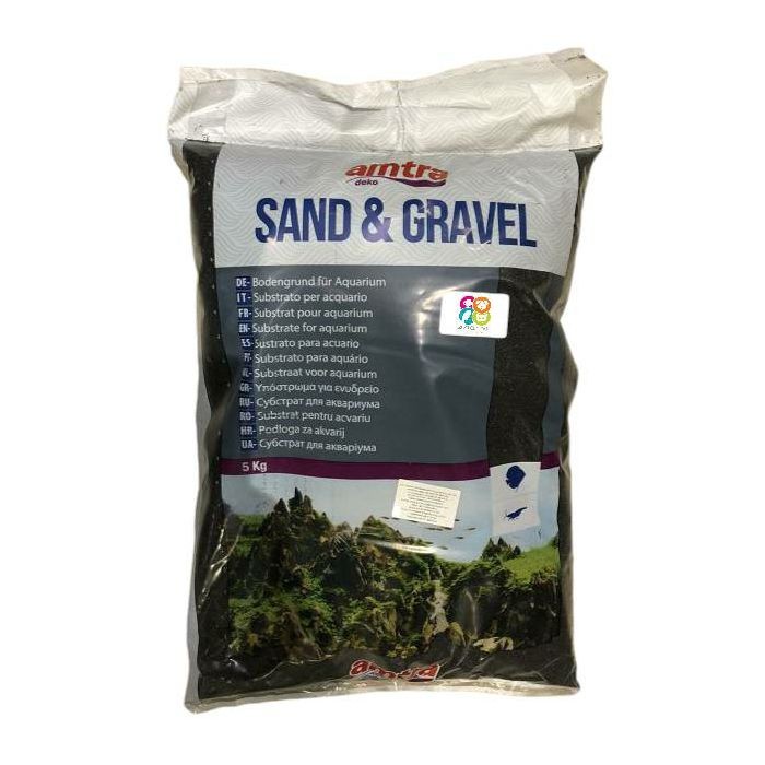 Croci Amtra crni pijesak za akvarij 0.3-0.9mm 5kg