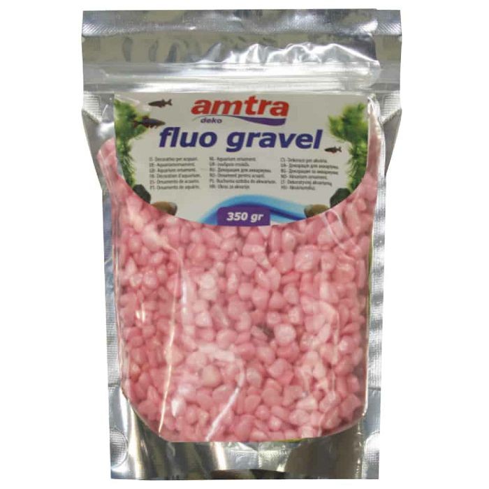 Croci Amtra Fluo gravel podloga za akvarij pink 350g
