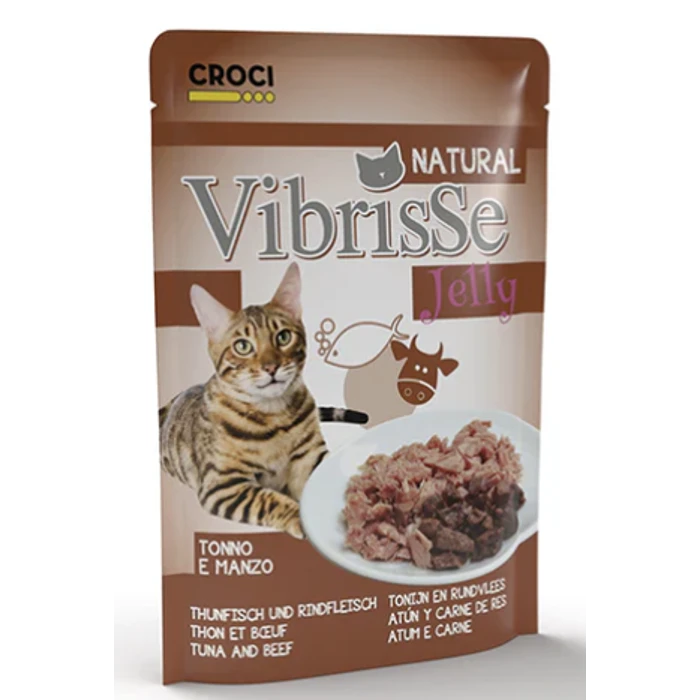 Croci Vibrisse Pouch Jelly tuna i govedina hrana za mačke 70 g