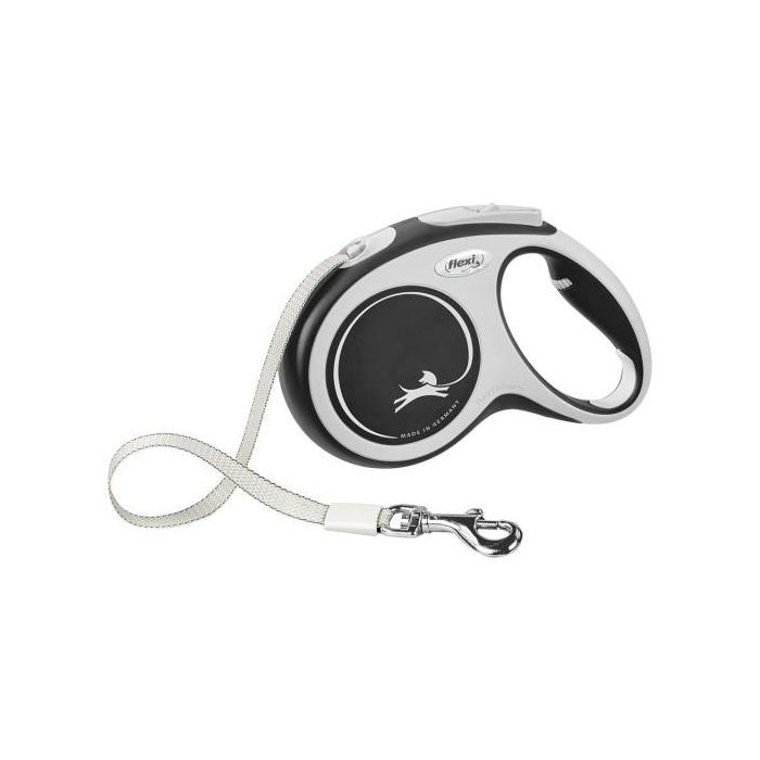 Flexi povodac za psa new comfort M tape 5m crni