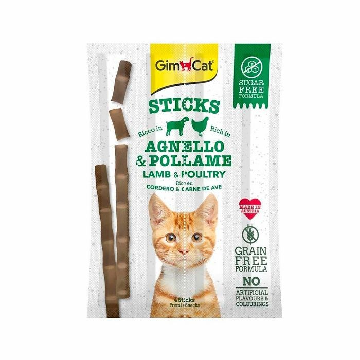 GimCat Sticks Lamb Poultry janjetina i piletina štapići poslastica za mačke 20g