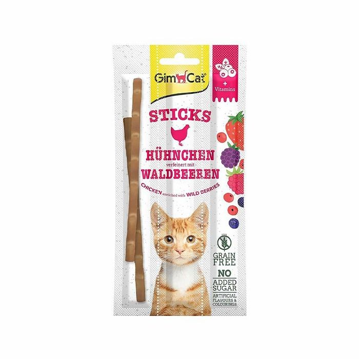GimCat Sticks štapići piletina i šumsko voće 15g