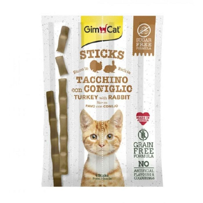 GimCat Sticks Turkey Rabbit puretina i zec štapići poslastica za mačke 20g