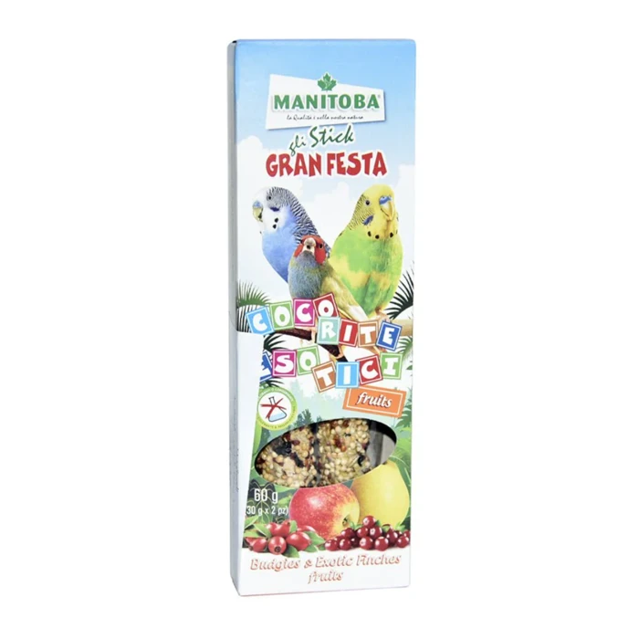 Manitoba Gran Festa Cocorite Sotici Fruits poslastica za tigrice i egzotične ptice 60g