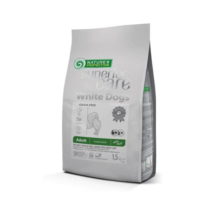 Nature's Protection Adult Small Breed White Dogs Insects / hrana za male bijele pse 1,5 kg