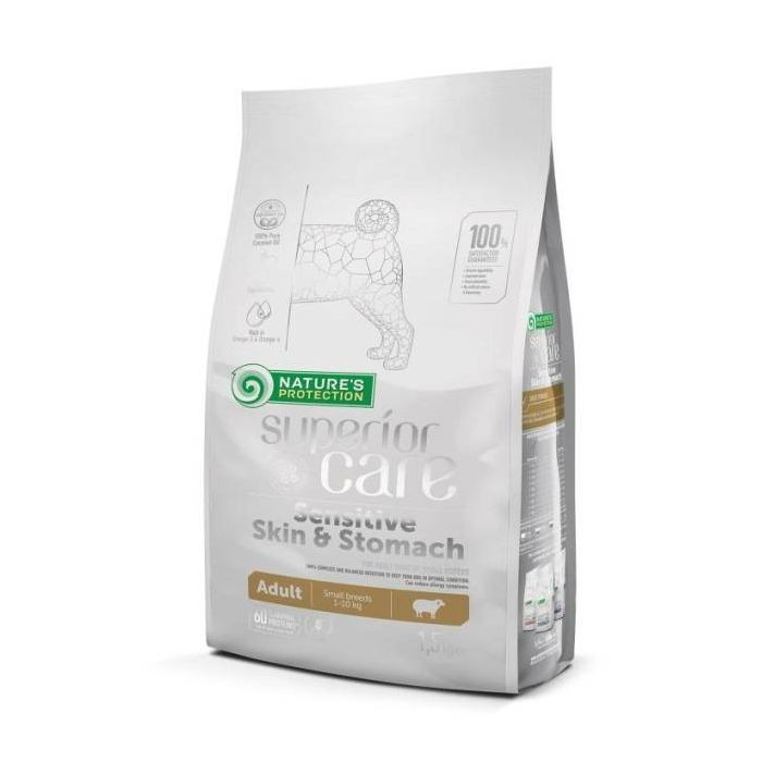 Nature's Protection Adult Small Sensitive Skin & Stomach Lamb / janjetina hrana za male pse 1,5 kg