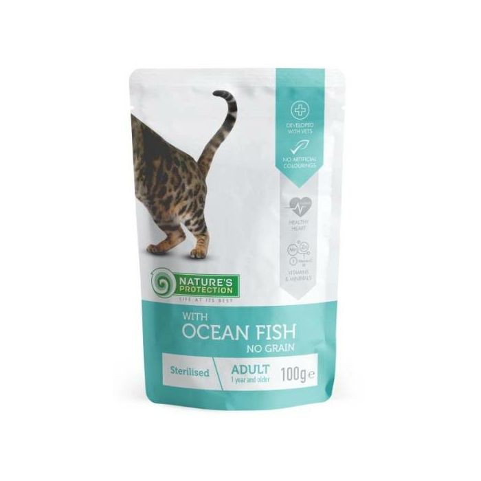 Nature's Protection Adult Sterilised Ocean Fish / riba hrana za sterilisane mačke 100 g