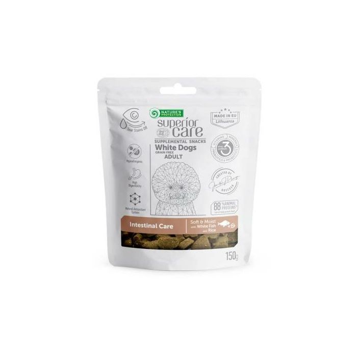 Nature's Protection Adult White Dogs Intestinal Care Fish Rice/ riba i riža poslastica za bijele pse 150g