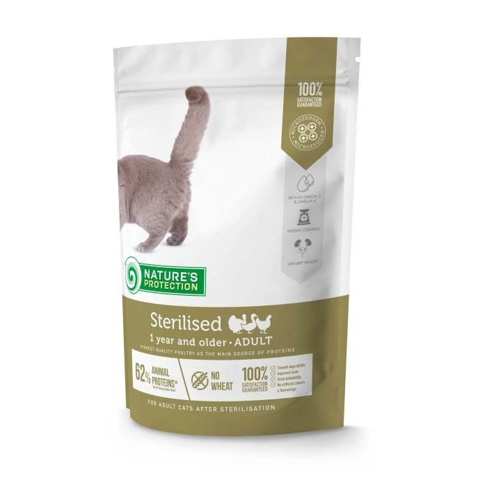 Nature's Protection Sterilised Adult Poultry - perad suha hrana za sterilisane mačke 400g