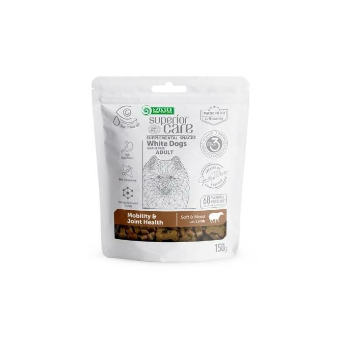 Nature's Protection Adult White Dogs Mobility & Joint Health Lamb / janjetina poslastica za bijele pse 150g