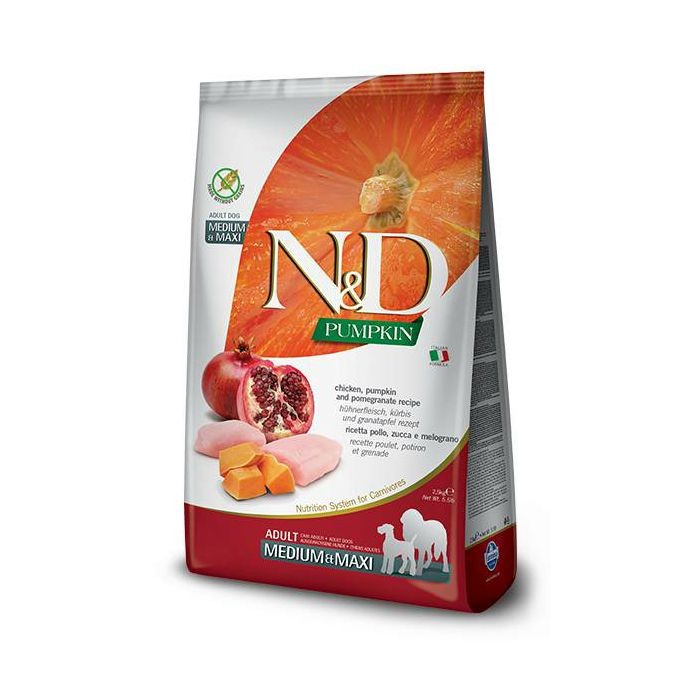N&D Adult Medium & Maxi Pumpkin / piletina, nar i bundeva hrana za pse 12 kg
