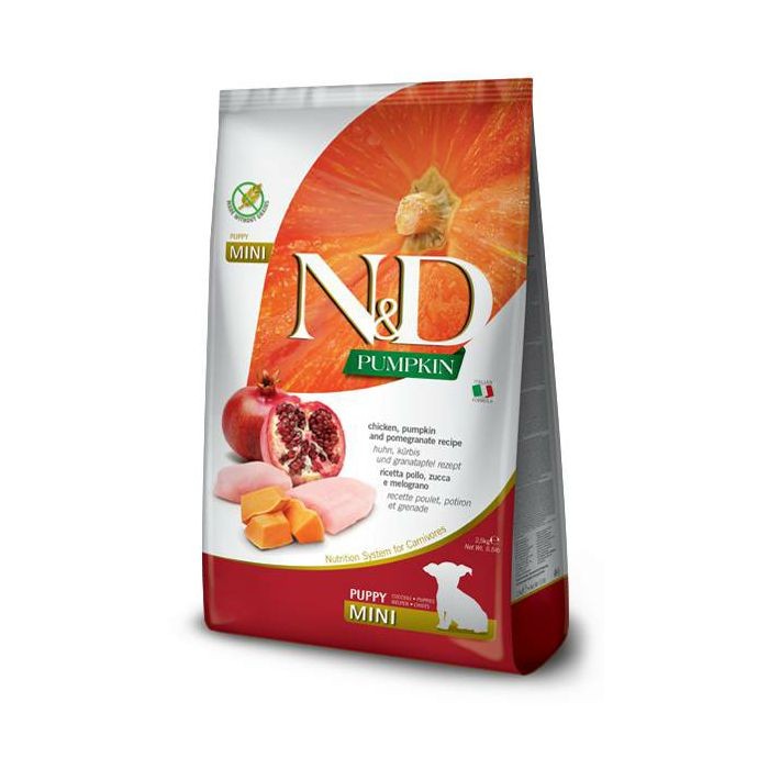 N&D Puppy Mini Pumpkin / bundeva, nar i piletina suha hrana za štenad 800g