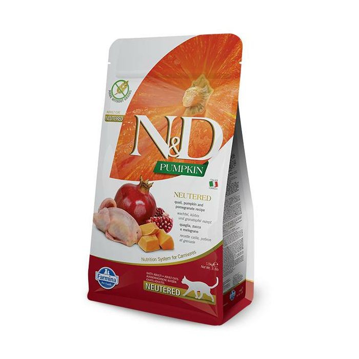 N&D Adult Neutered / bundeva, prepelica i nar hrana za sterilisane mačke 300 g