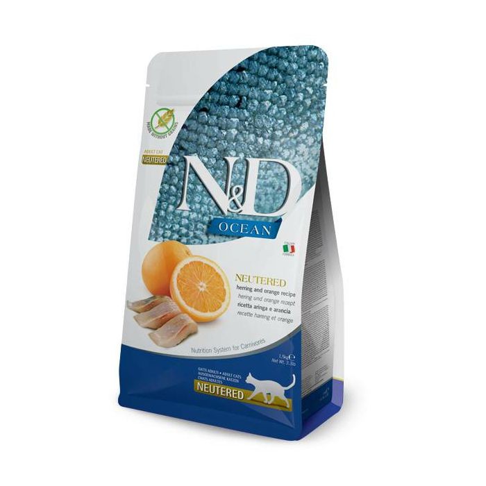 N&D Adult Neutered / haringa i narandža hrana za sterilisane mačke 300 g