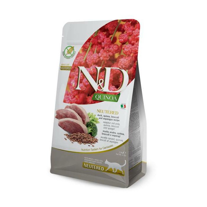 N&D Adult Neutered Quinoa - patka, kvinoja, brokula i šparoge suha hrana za sterilisane mačke 1,5kg