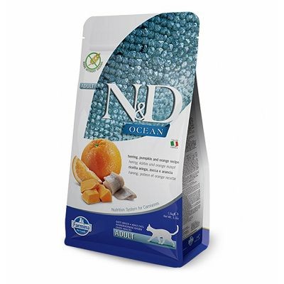 N&D Adult Ocean / haringa, bundeva, narandža hrana za mačke 1,5 kg