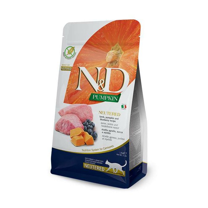 N&D Adult Pumpkin / janjetina, bundeva i borovnica hrana za sterilisane mačke 5 kg