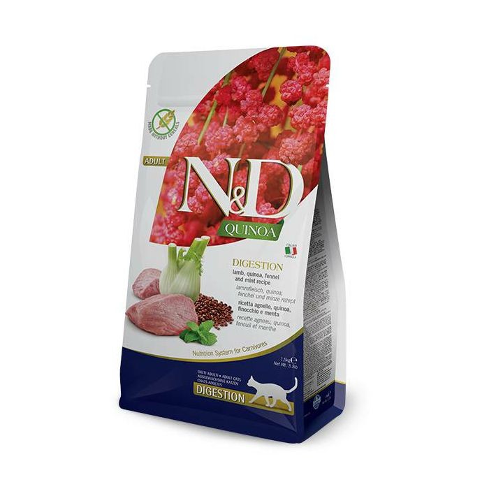 N&D Adult Quinoa Digestion - janjetina, kvinoa, komorač i metvica suha hrana za mačke 300g