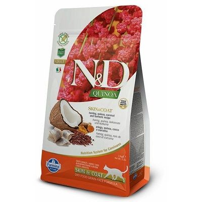 N&D Adult Quinoa Skin & Coat / riba hrana za mačke 1,5 kg