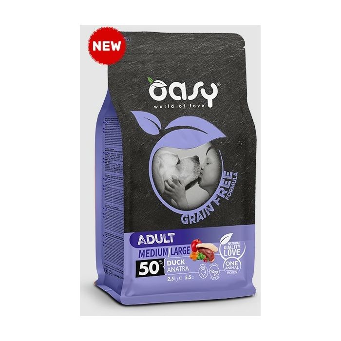 OASY Adult Medium & Large Duck grain free / patka hrana za pse 12 kg
