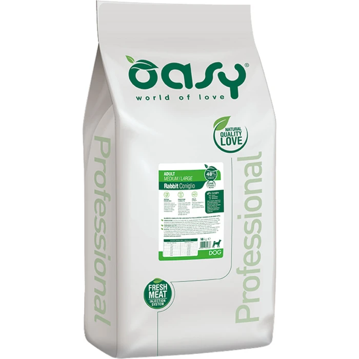OASY Adult Medium - Large Rabbit Professional / zečetina hrana za pse 18 kg