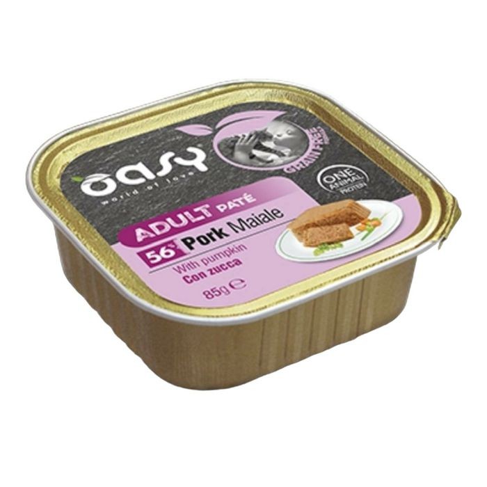OASY Adult Paté grain free Pork - pašteta bez žitarica svinjetina hrana za mačke 85 g