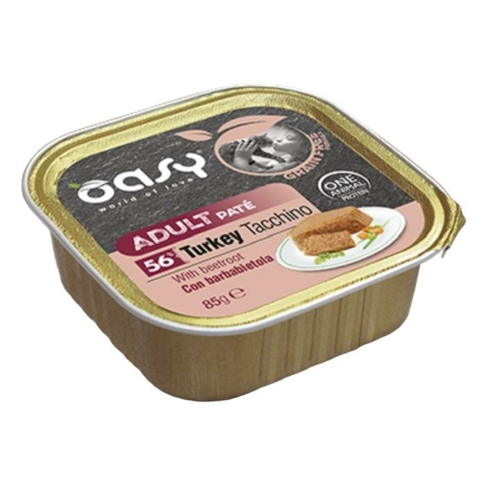 OASY Adult Paté grain free Turkey - puretina i cvekla pašteta bez žitarica hrana za mačke 85 g