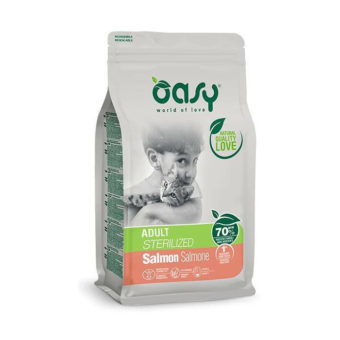 OASY Adult Sterilized Salmon / losos hrana za sterilisane mačke 7,5 kg