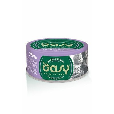OASY Chicken with Eggs / piletina sa jajima dopunska hrana za mačiće 70 g