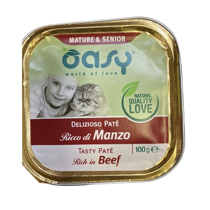 OASY Mature & Senior Paté Chicken Lamb / pašteta piletina i janjetina hrana za mačke 100 g