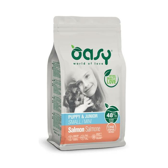 OASY Puppy & Junior Small / Mini One Protein Salmon - losos monoproteinska hrana za štenad 2,5kg