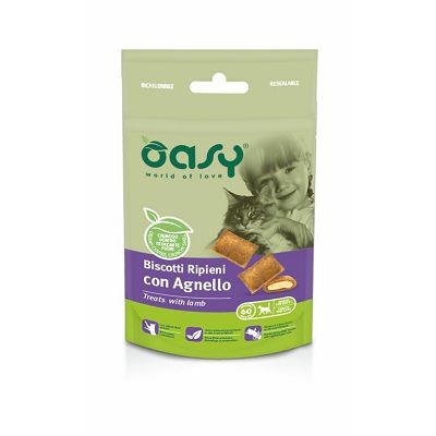OASY poslastica za mačke keksi sa janjetinom 60g