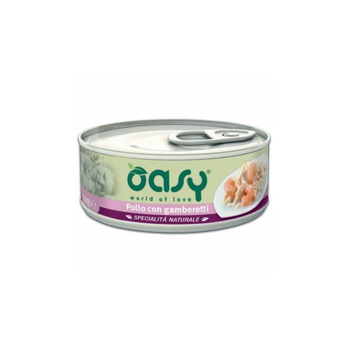 OASY Specialitá Naturali / Adult PILETINA & ŠKAMPI hrana za mačke 70 g