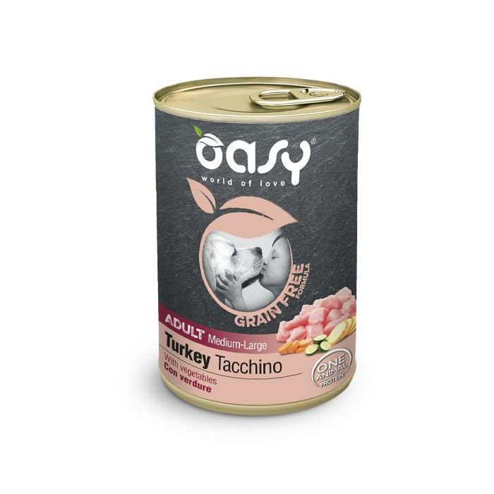 OASY Adult medium-large Turkey grain free - hrana bez žitarica, puretina hrana za pse 400 g