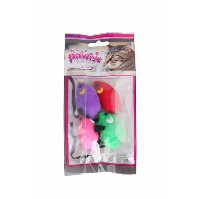 Pawise Cat Toy Mouse igračka za mačke 4 kom