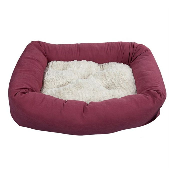 Pawise ležaljka za psa 78x48x10cm crvena L