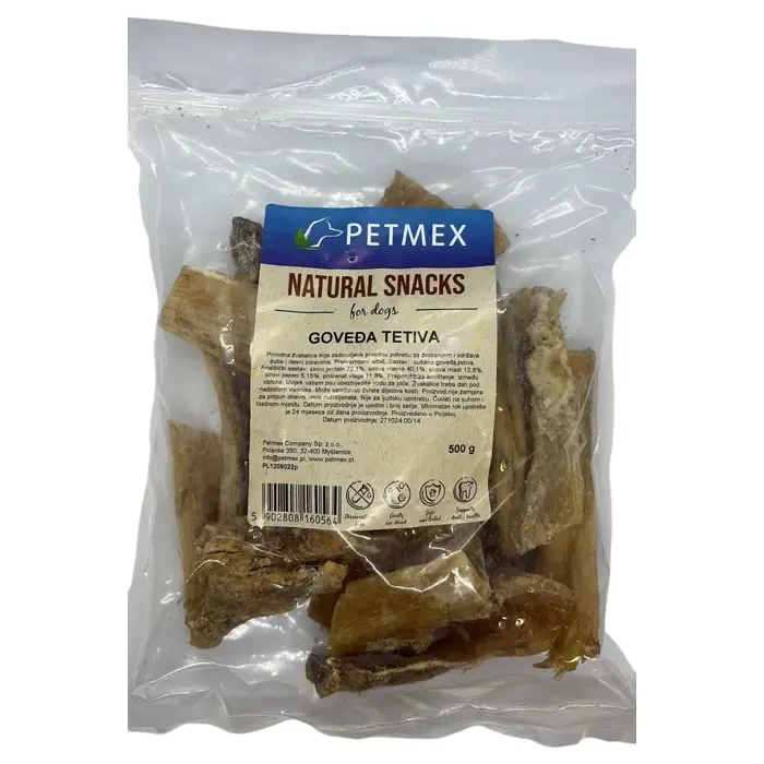 Petmex Natural Snacks goveđa tetiva poslastica za pse 500g