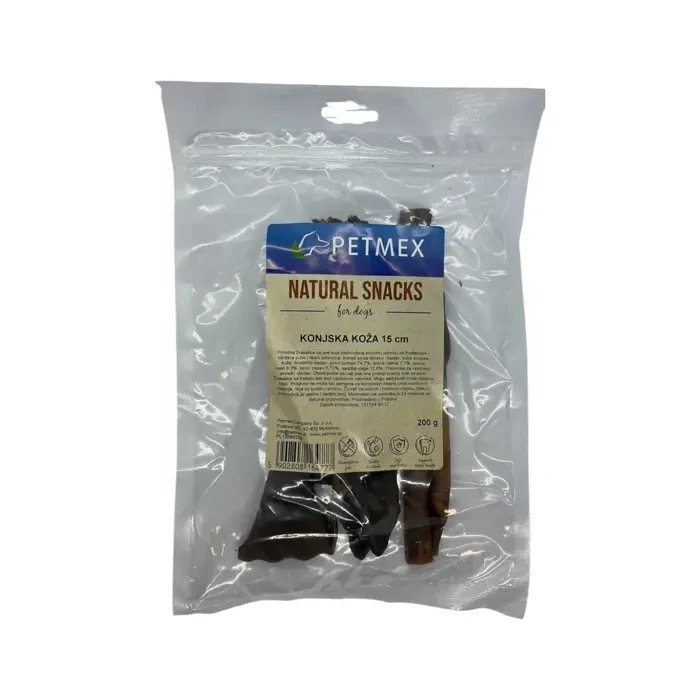 Petmex Natural Snacks konjska koža 15cm poslastica za pse 200g