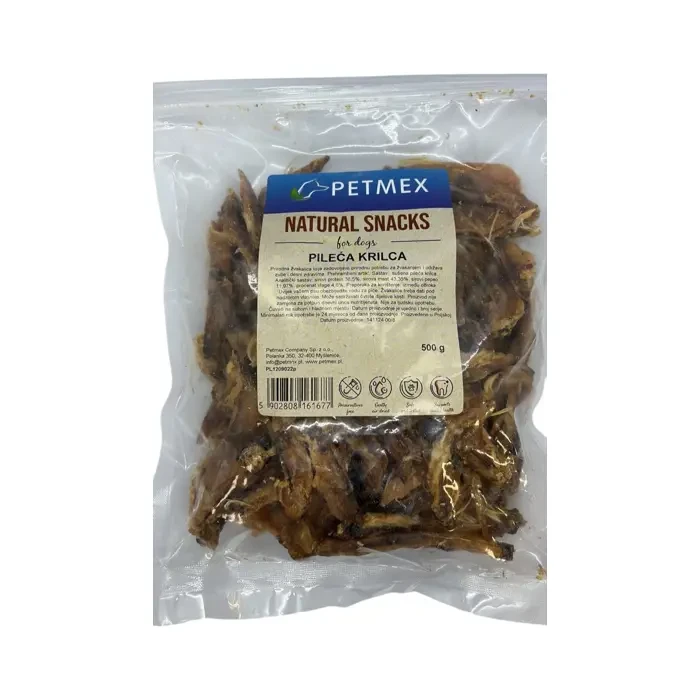 Petmex Natural Snacks pileća krilca poslastica za pse 500g