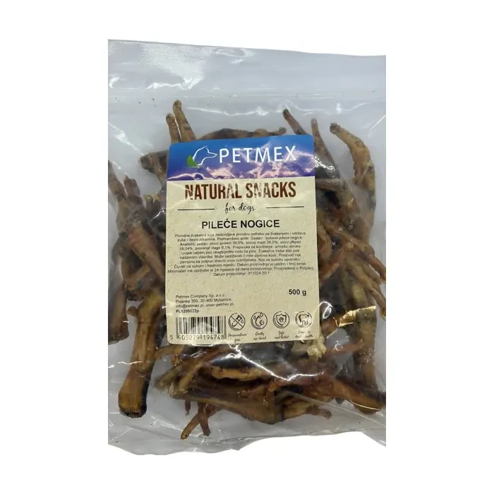 Petmex Natural Snacks pileće nogice poslastica za pse 500g