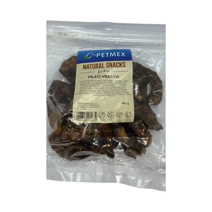 Petmex Natural Snacks pileći vratovi poslastica za pse 500g