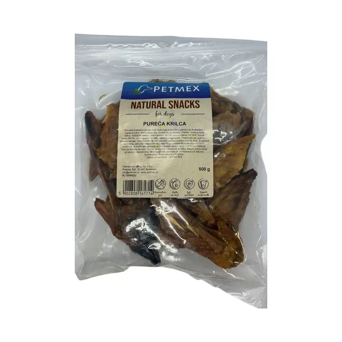 Petmex Natural Snacks pureća krilca poslastica za pse 500g