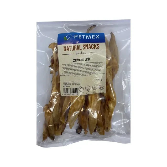 Petmex Natural Snacks zečije uši poslastica za pse 200g