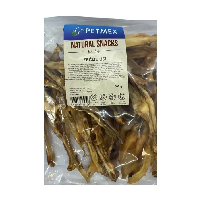 Petmex Natural Snacks zečije uši poslastica za pse 500g