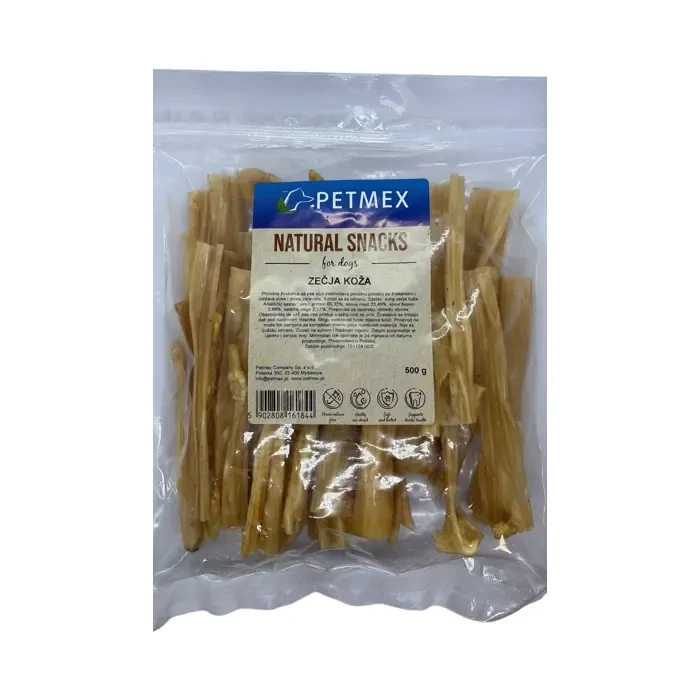 Petmex Natural Snacks zečja koža poslastica za pse 500g