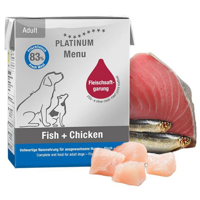 PLATINUM Adult Menu Fish & Chicken riba i piletina hrana za pse 90 g