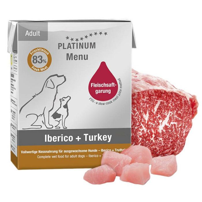 PLATINUM Adult Menu Iberico & Turkey svinjetina i puretina hrana za pse 185 g